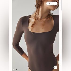 NWT Truth Or Square Duo Bodysuit XS Mochaccino